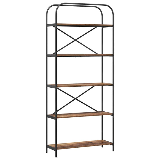 vidaXL Ράφι Βιβλίων Παλαιό ξύλο 80 x 30 x 183 εκ Επεξεργασμένο ξύλο