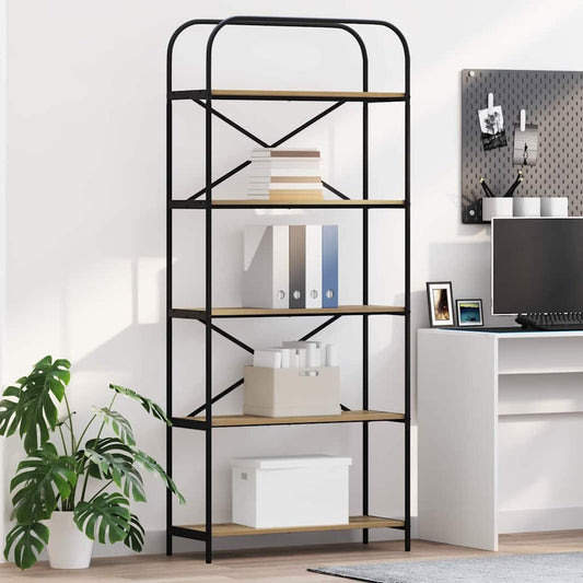 vidaXL Ράφι Βιβλίων artisan δρυς 80 x 30 x 183 εκ Επεξεργασμένο ξύλο