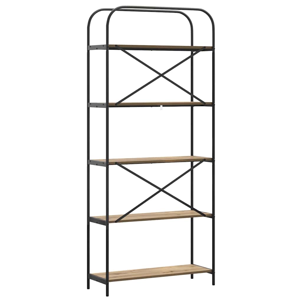 vidaXL Ράφι Βιβλίων artisan δρυς 80 x 30 x 183 εκ Επεξεργασμένο ξύλο