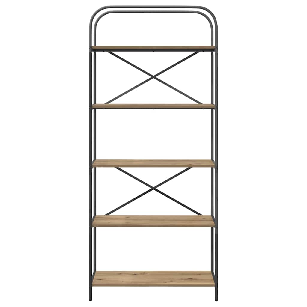 vidaXL Ράφι Βιβλίων artisan δρυς 80 x 30 x 183 εκ Επεξεργασμένο ξύλο