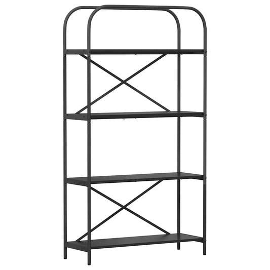 vidaXL Ράφι Βιβλίων Μαύρη δρυς 80 x 30 x 146 εκ Επεξεργασμένο ξύλο