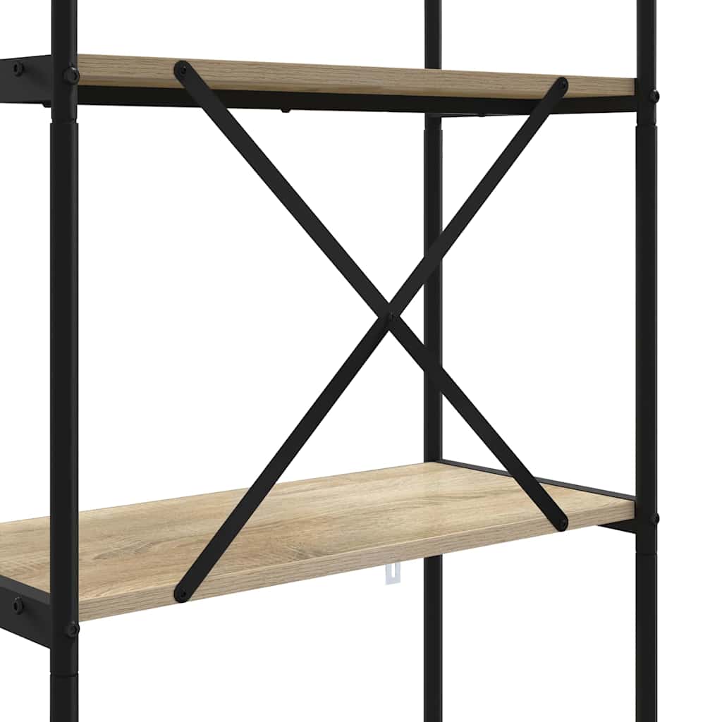 vidaXL Ράφι Βιβλίων Δρύς Sonoma 80 x 30 x 146 εκ Επεξεργασμένο ξύλο