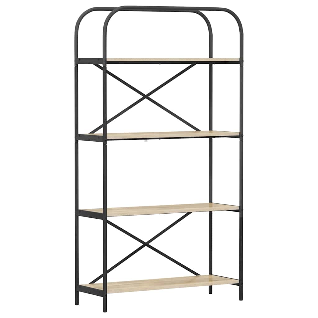 vidaXL Ράφι Βιβλίων Δρύς Sonoma 80 x 30 x 146 εκ Επεξεργασμένο ξύλο