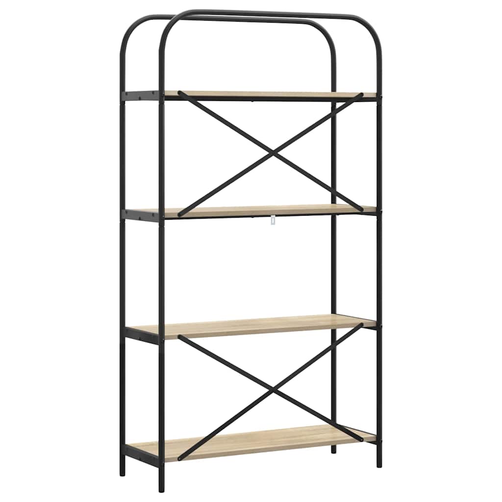 vidaXL Ράφι Βιβλίων Δρύς Sonoma 80 x 30 x 146 εκ Επεξεργασμένο ξύλο