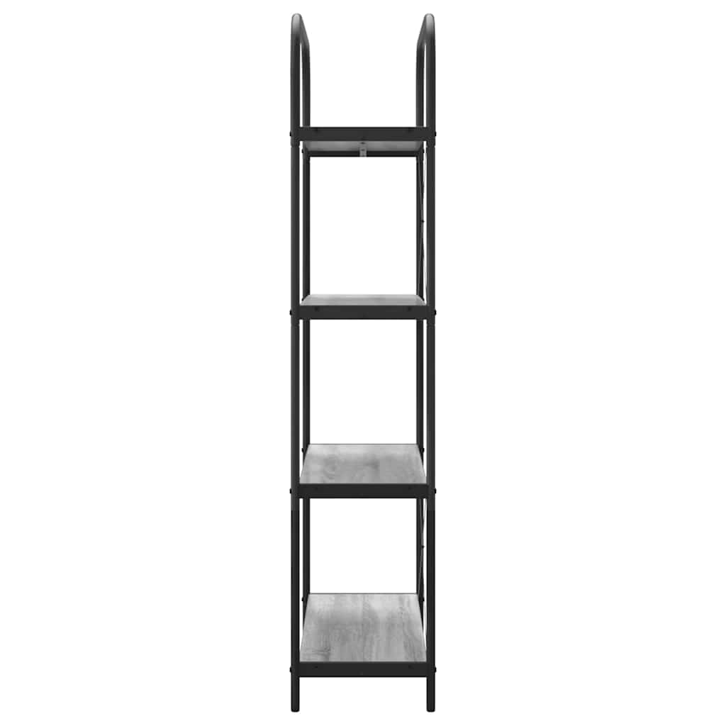 vidaXL Ράφι Βιβλίων Γκρι sonoma 80 x 30 x 146 εκ Επεξεργασμένο ξύλο