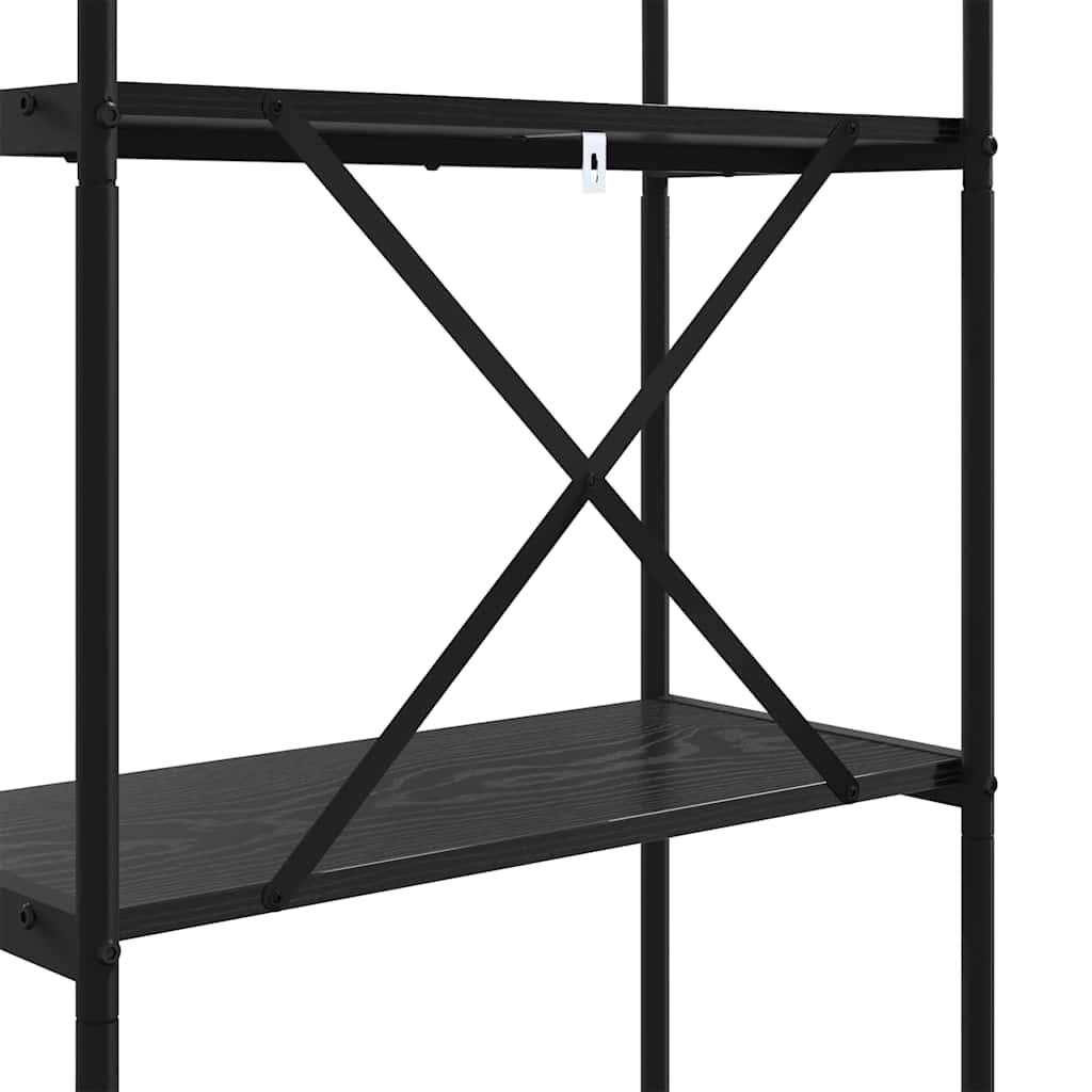 vidaXL Ράφι Βιβλίων Μαύρη δρυς 80 x 30 x 109 εκ Επεξεργασμένο ξύλο