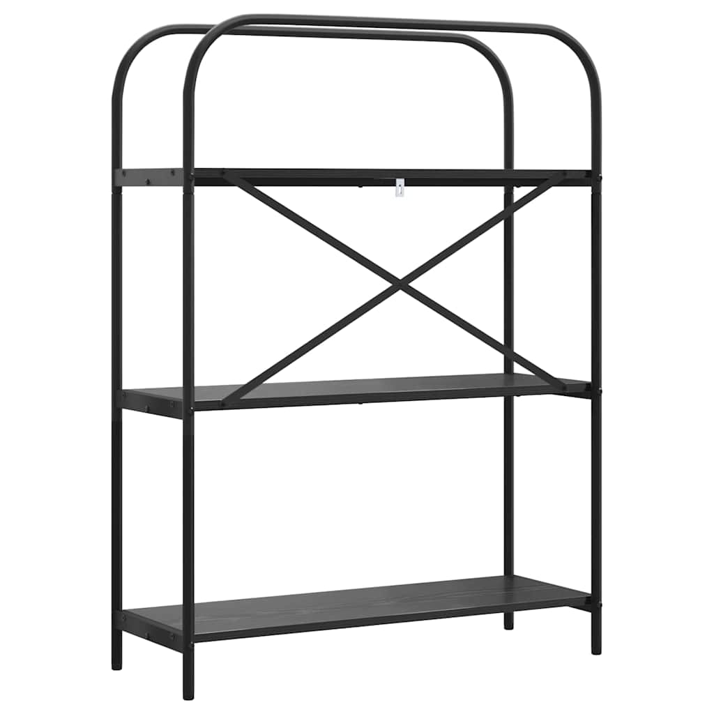 vidaXL Ράφι Βιβλίων Μαύρη δρυς 80 x 30 x 109 εκ Επεξεργασμένο ξύλο
