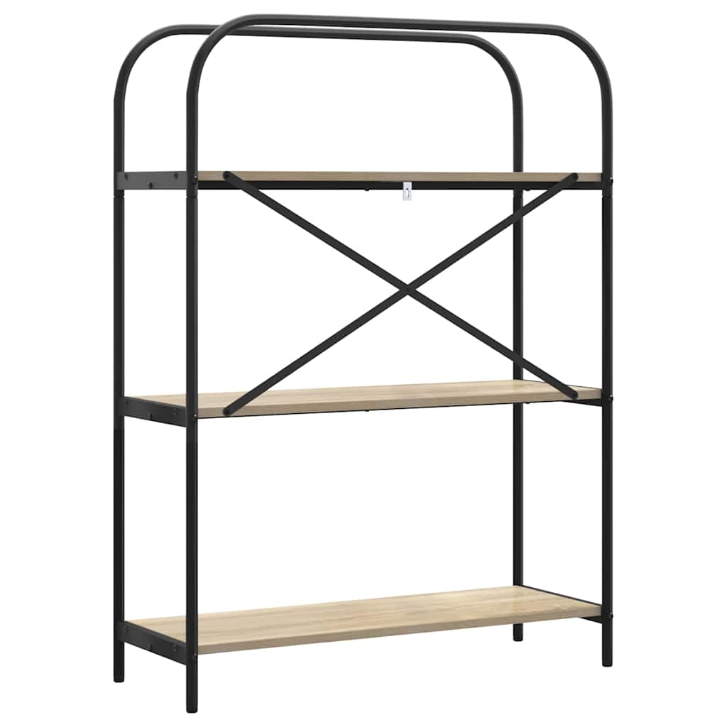 vidaXL Ράφι Βιβλίων Sonoma Δρυς 80 x 30 x 109 εκ Επεξεργασμένο ξύλο