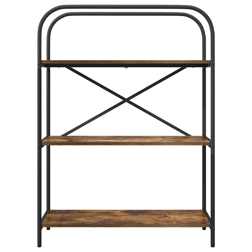 vidaXL Ράφι Βιβλίων Καπνιστή δρυς 80 x 30 x 109 εκ Επεξεργασμένο ξύλο