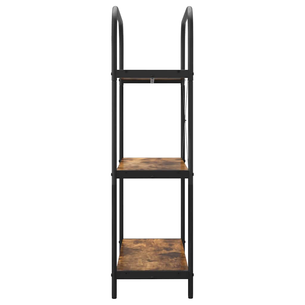 vidaXL Ράφι Βιβλίων Καπνιστή δρυς 80 x 30 x 109 εκ Επεξεργασμένο ξύλο