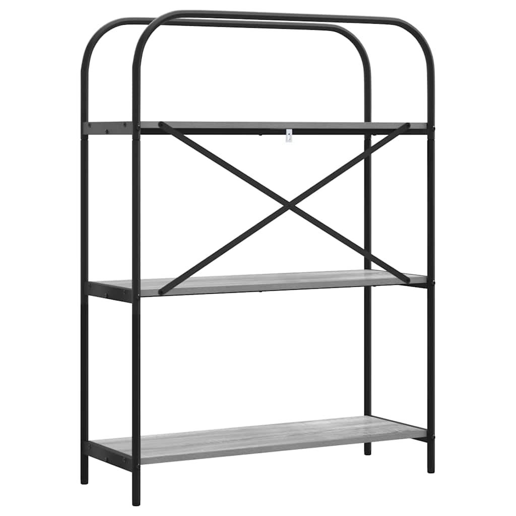 vidaXL Ράφι Βιβλίων Γκρι sonoma 80 x 30 x 109 εκ Επεξεργασμένο ξύλο