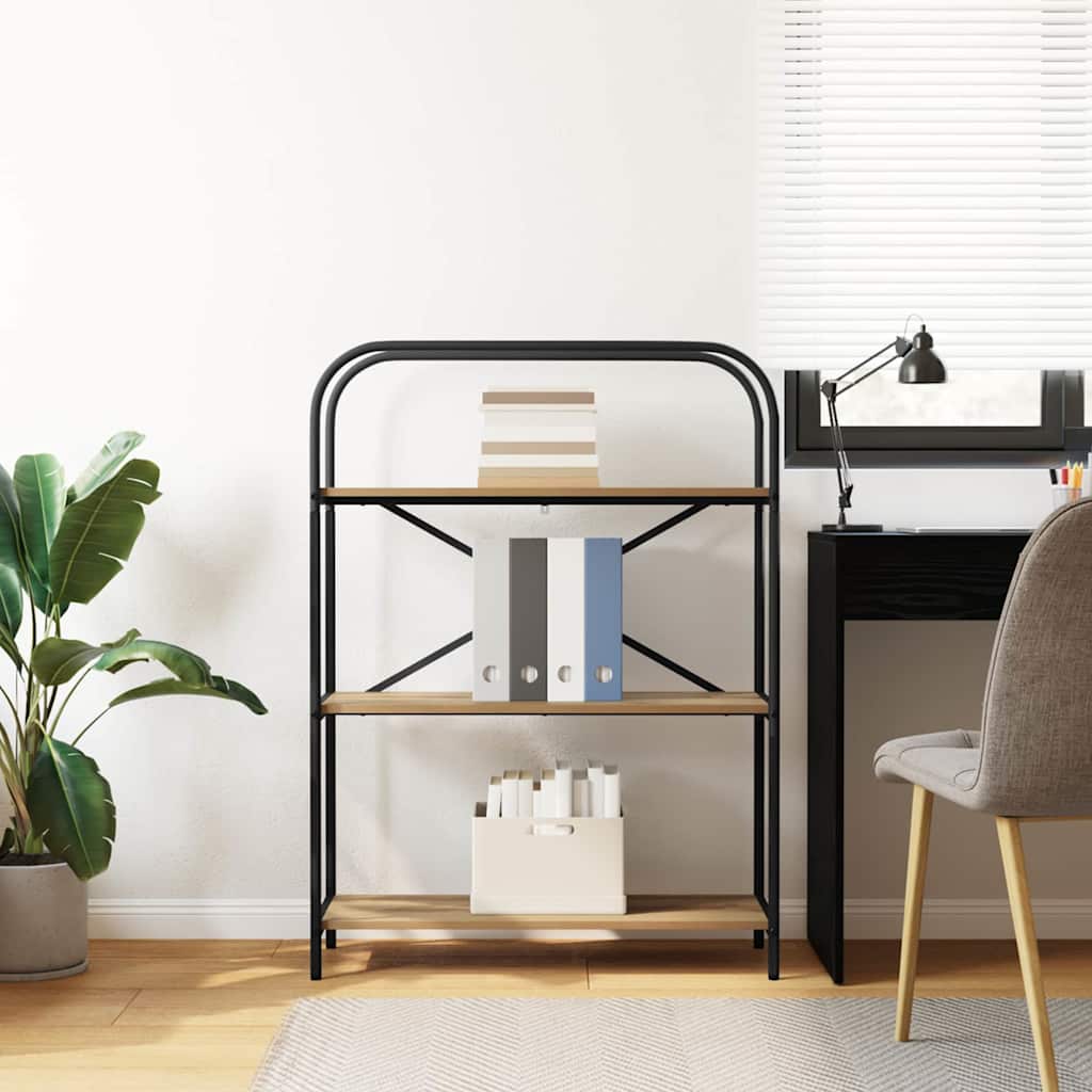 vidaXL Ράφι Βιβλίων artisan δρυς 80 x 30 x 109 εκ Επεξεργασμένο ξύλο