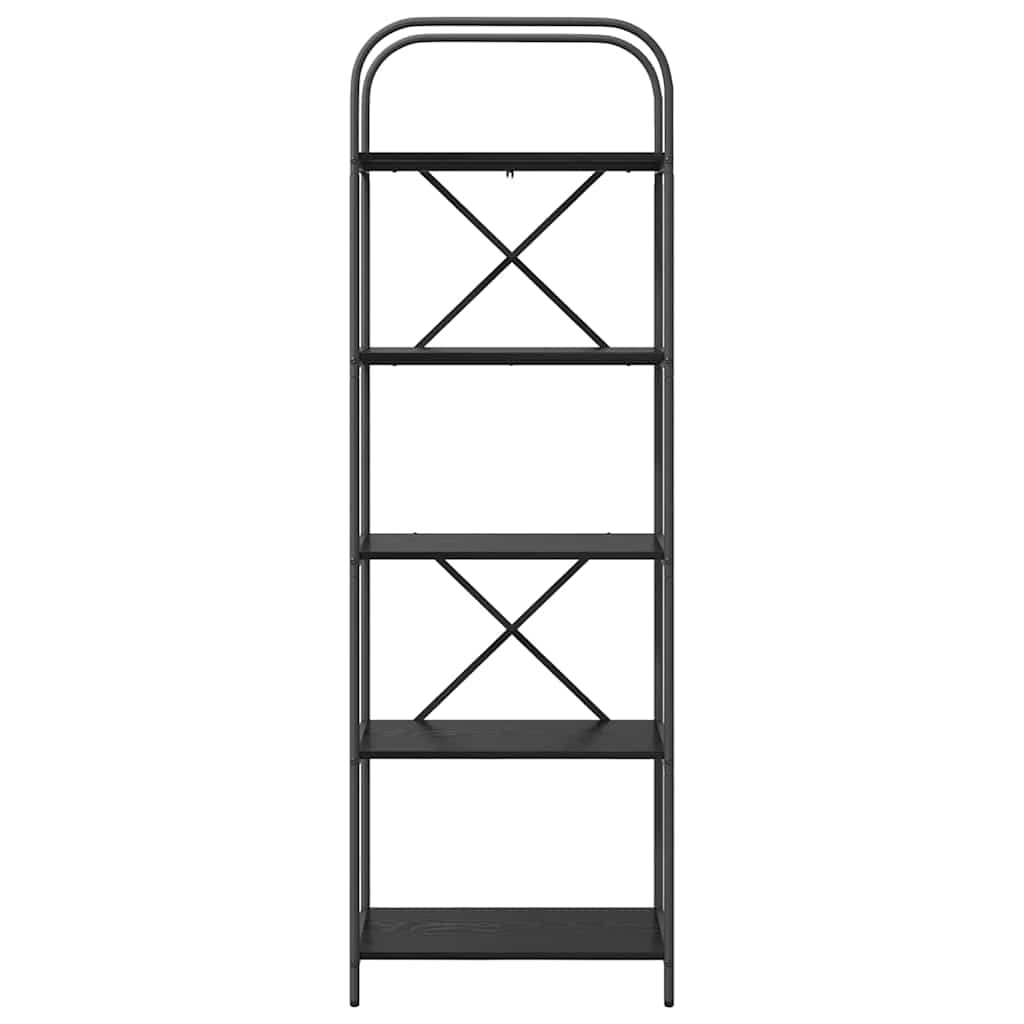 vidaXL Ράφι Βιβλίων Μαύρη δρυς 60 x 30 x 183 εκ Επεξεργασμένο ξύλο