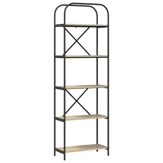 vidaXL Ράφι Βιβλίων Δρύς Sonoma 60 x 30 x 183 εκ Επεξεργασμένο ξύλο