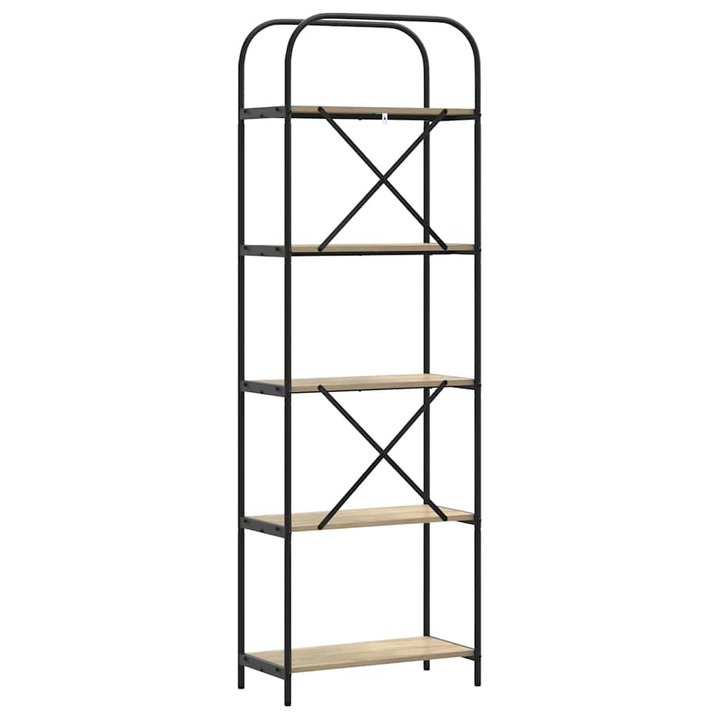 vidaXL Ράφι Βιβλίων Sonoma Δρυς 60 x 30 x 183 εκ Επεξεργασμένο ξύλο