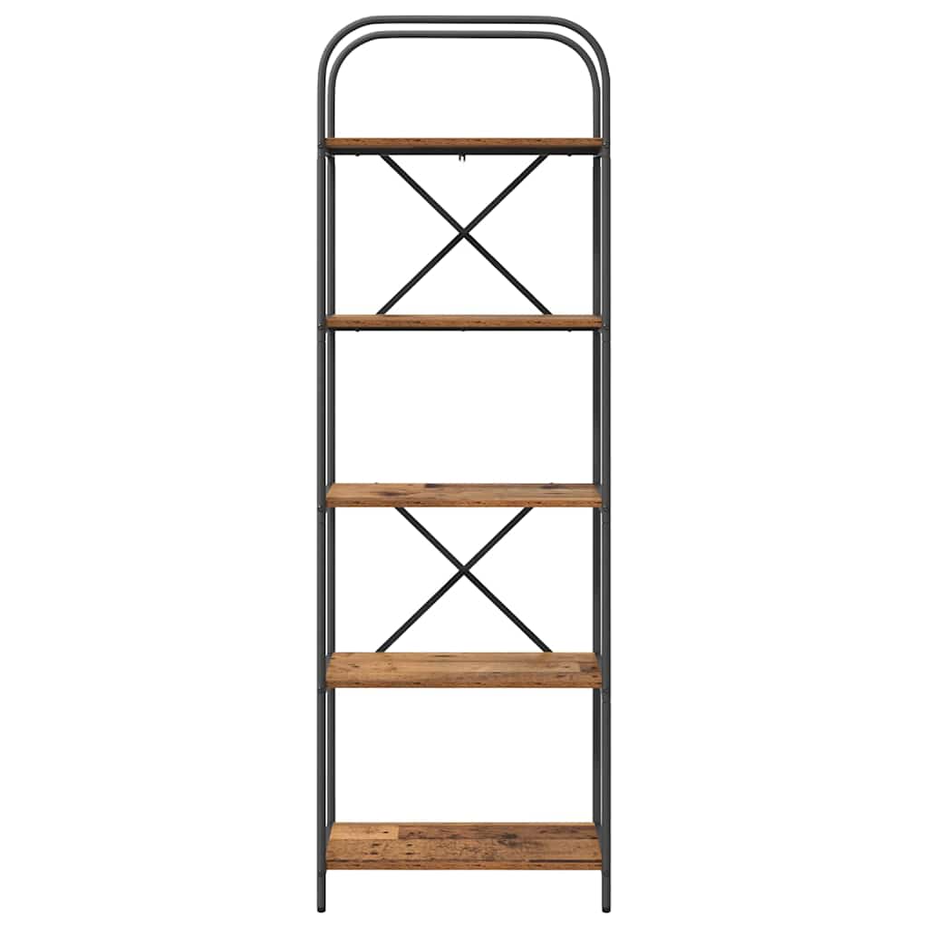 vidaXL Ράφι Βιβλίων Παλαιό ξύλο 60 x 30 x 183 εκ Επεξεργασμένο ξύλο