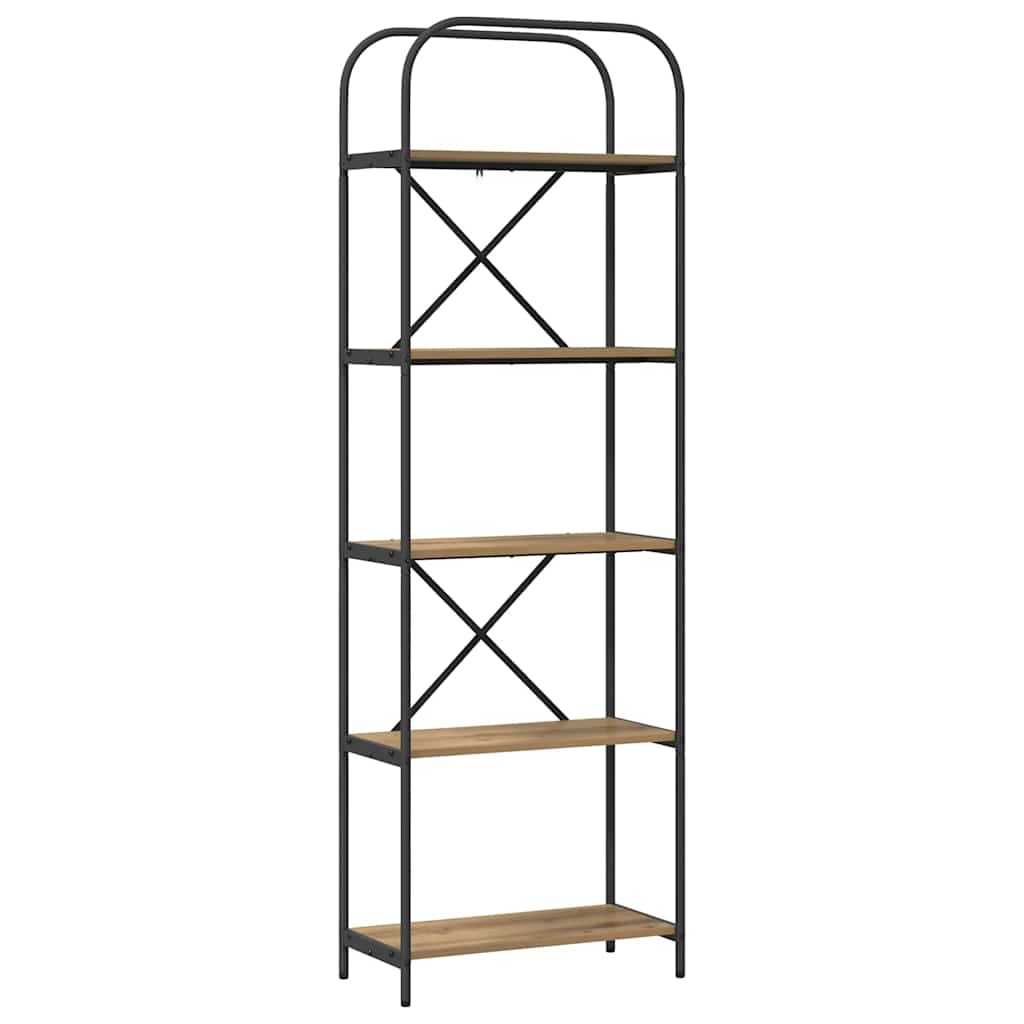 vidaXL Ράφι Βιβλίων artisan δρυς 60 x 30 x 183 εκ Επεξεργασμένο ξύλο