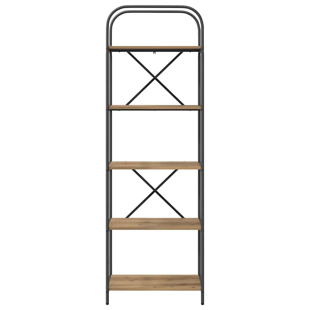 vidaXL Ράφι Βιβλίων artisan δρυς 60 x 30 x 183 εκ Επεξεργασμένο ξύλο