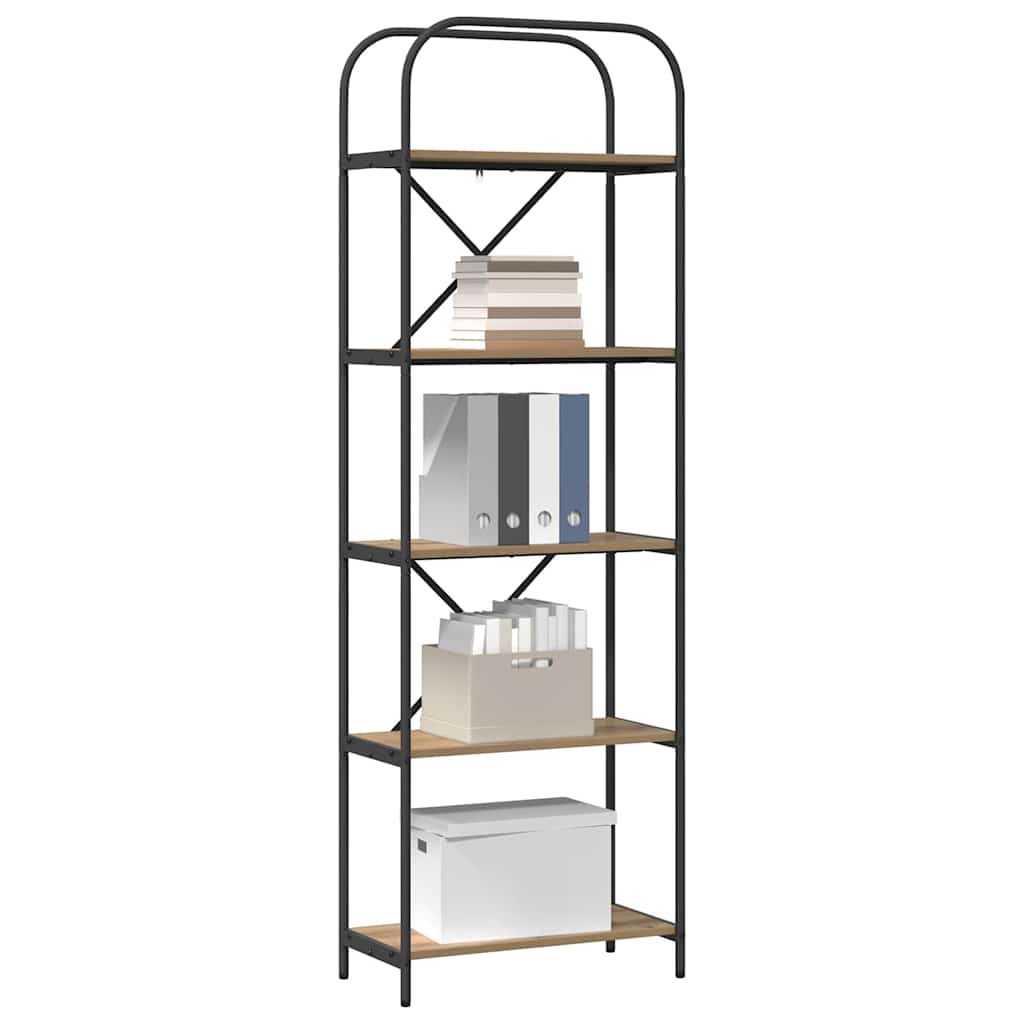 vidaXL Ράφι Βιβλίων artisan δρυς 60 x 30 x 183 εκ Επεξεργασμένο ξύλο