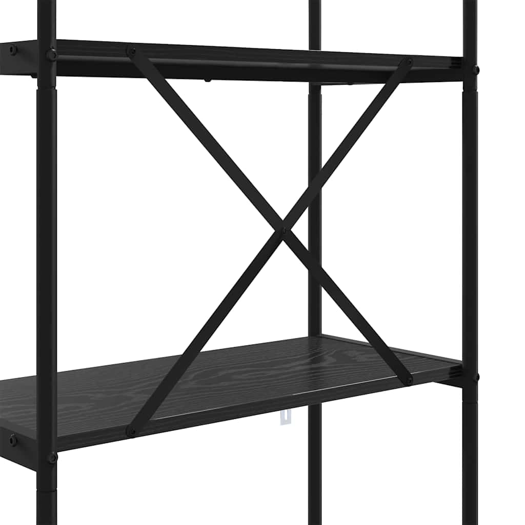vidaXL Ράφι Βιβλίων Μαύρη Οξυά 60 x 30 x 146 εκ Επεξεργασμένο ξύλο