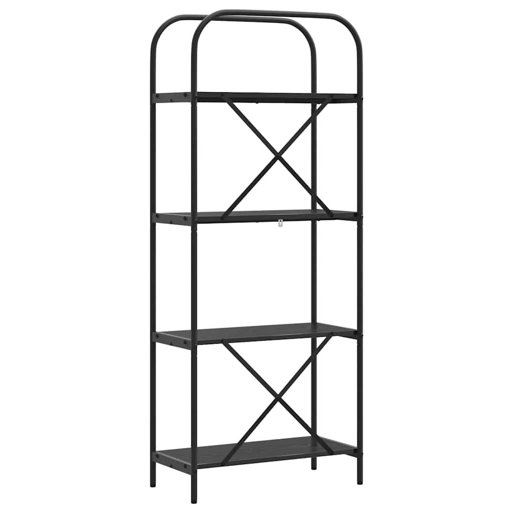 vidaXL Ράφι Βιβλίων Μαύρη δρυς 60 x 30 x 146 εκ Επεξεργασμένο ξύλο