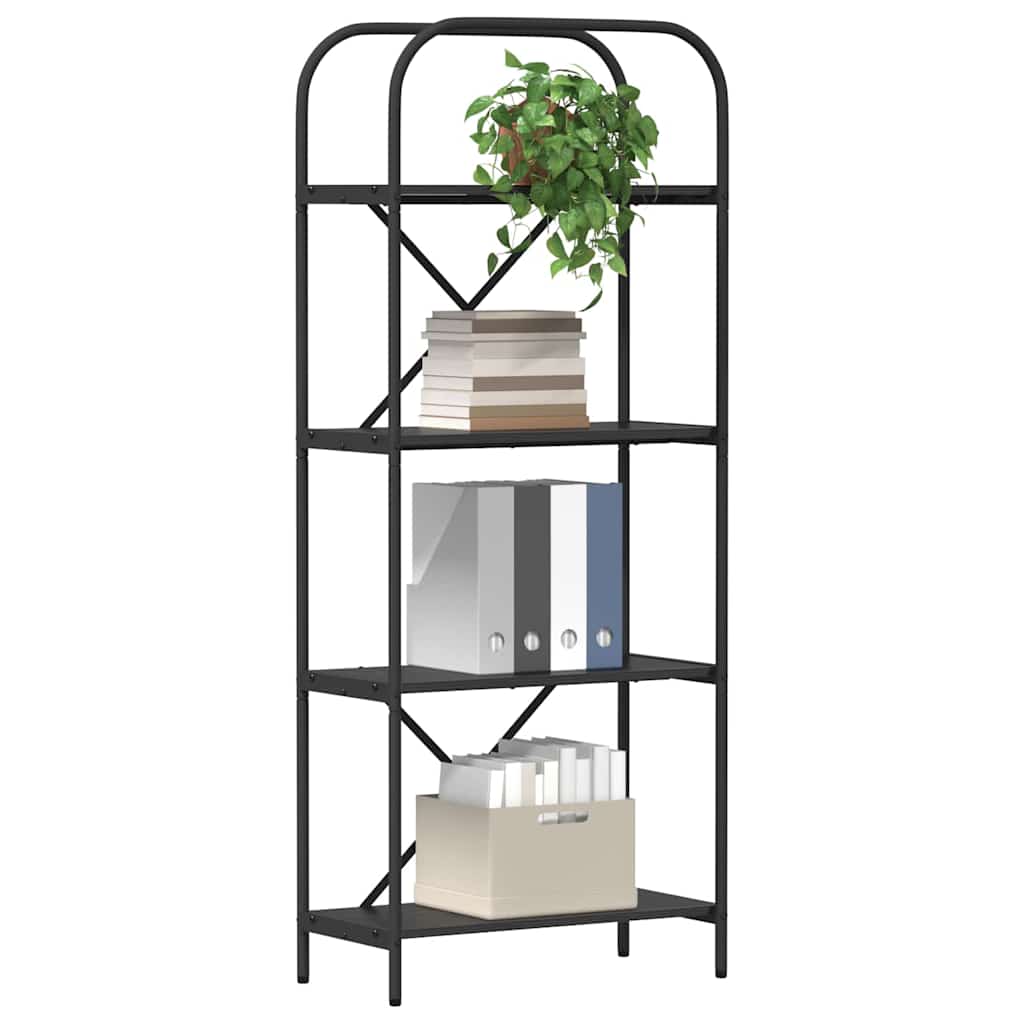vidaXL Ράφι Βιβλίων Μαύρη δρυς 60 x 30 x 146 εκ Επεξεργασμένο ξύλο