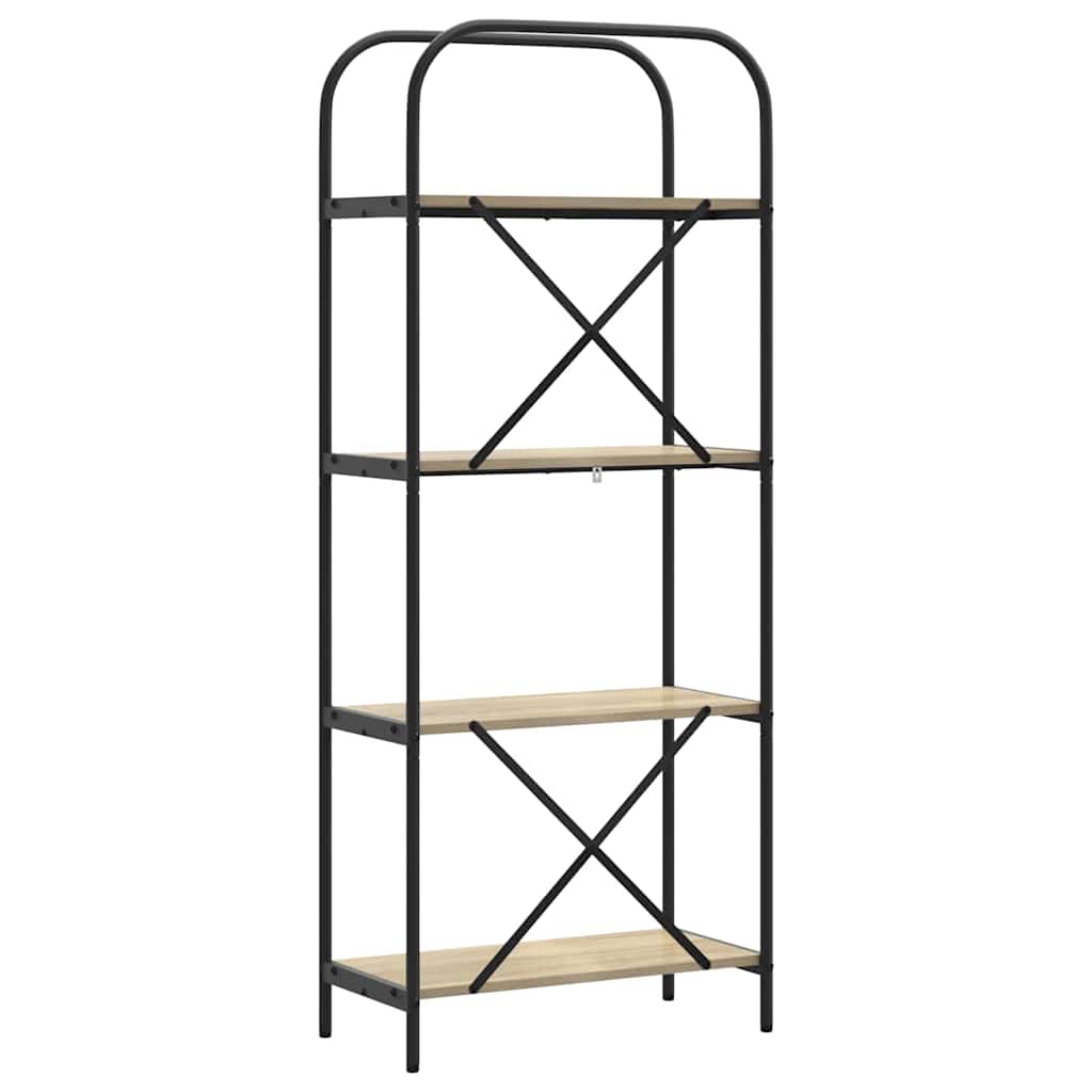 vidaXL Ράφι Βιβλίων Δρύς Sonoma 60 x 30 x 146 εκ Επεξεργασμένο ξύλο