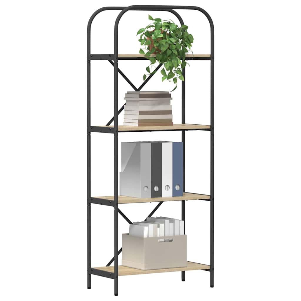 vidaXL Ράφι Βιβλίων Δρύς Sonoma 60 x 30 x 146 εκ Επεξεργασμένο ξύλο