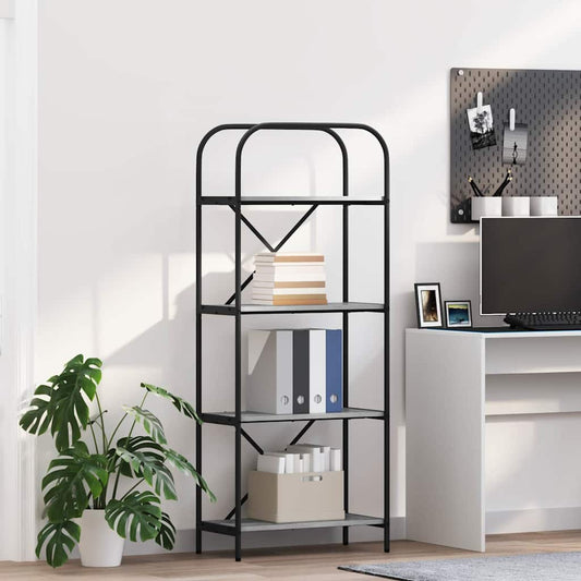 vidaXL Ράφι Βιβλίων Γκρι sonoma 60 x 30 x 146 εκ Επεξεργασμένο ξύλο