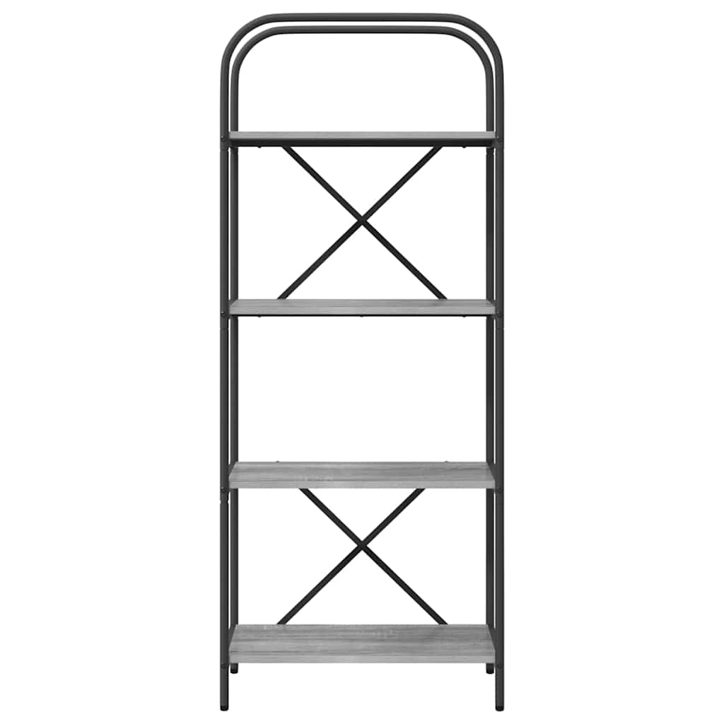 vidaXL Ράφι Βιβλίων Γκρι sonoma 60 x 30 x 146 εκ Επεξεργασμένο ξύλο