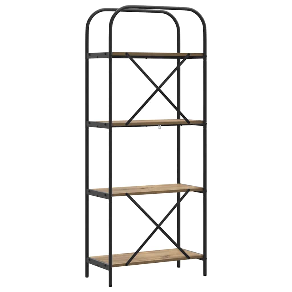 vidaXL Ράφι Βιβλίων artisan δρυς 60 x 30 x 146 εκ Επεξεργασμένο ξύλο