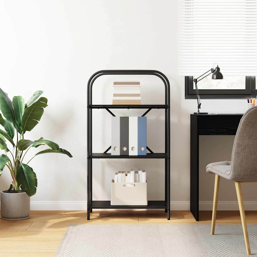 vidaXL Ράφι Βιβλίων Μαύρη δρυς 60 x 30 x 109 εκ Επεξεργασμένο ξύλο