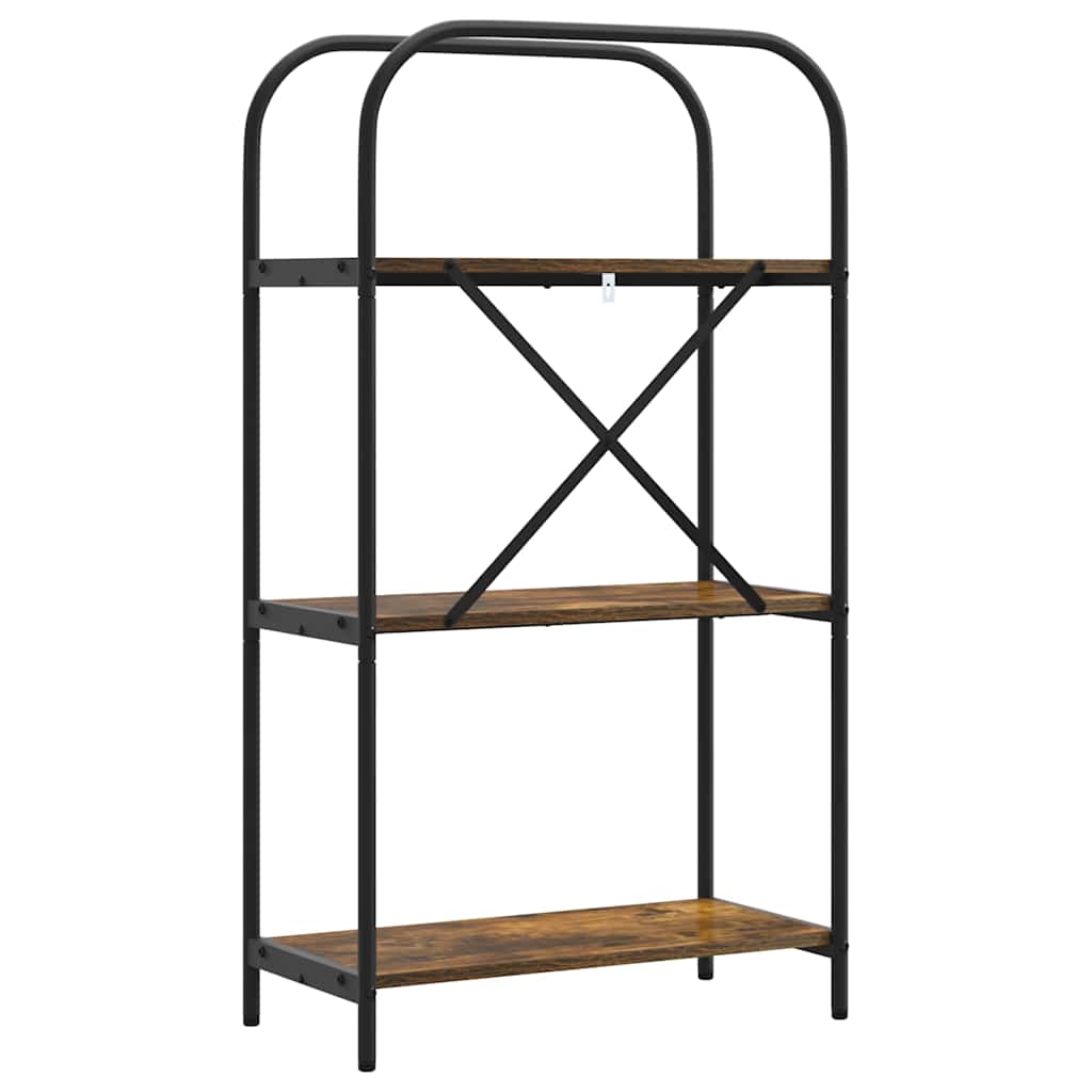 vidaXL Ράφι Βιβλίων Καπνιστή δρυς 60 x 30 x 109 εκ Επεξεργασμένο ξύλο