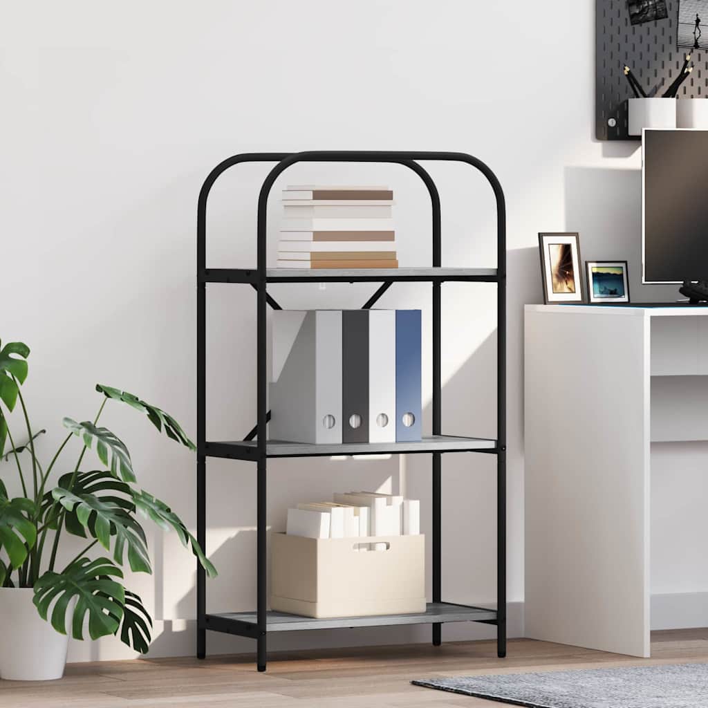 vidaXL Ράφι Βιβλίων Γκρίζο Σονομα 60 x 30 x 109 εκ Επεξεργασμένο ξύλο