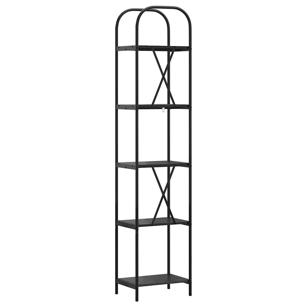 vidaXL Ράφι Βιβλίων Μαύρη δρυς 40 x 30 x 183 εκ Επεξεργασμένο ξύλο
