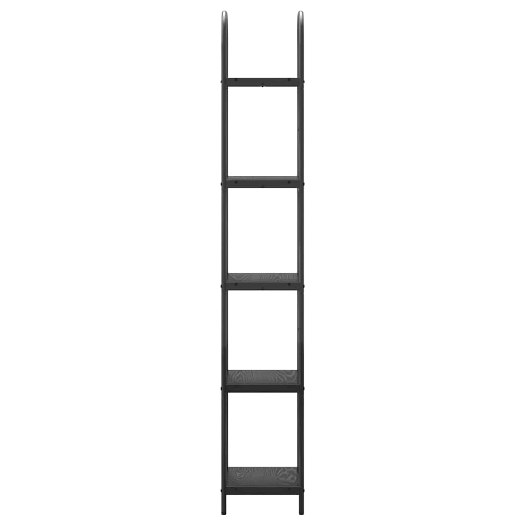vidaXL Ράφι Βιβλίων Μαύρη δρυς 40 x 30 x 183 εκ Επεξεργασμένο ξύλο