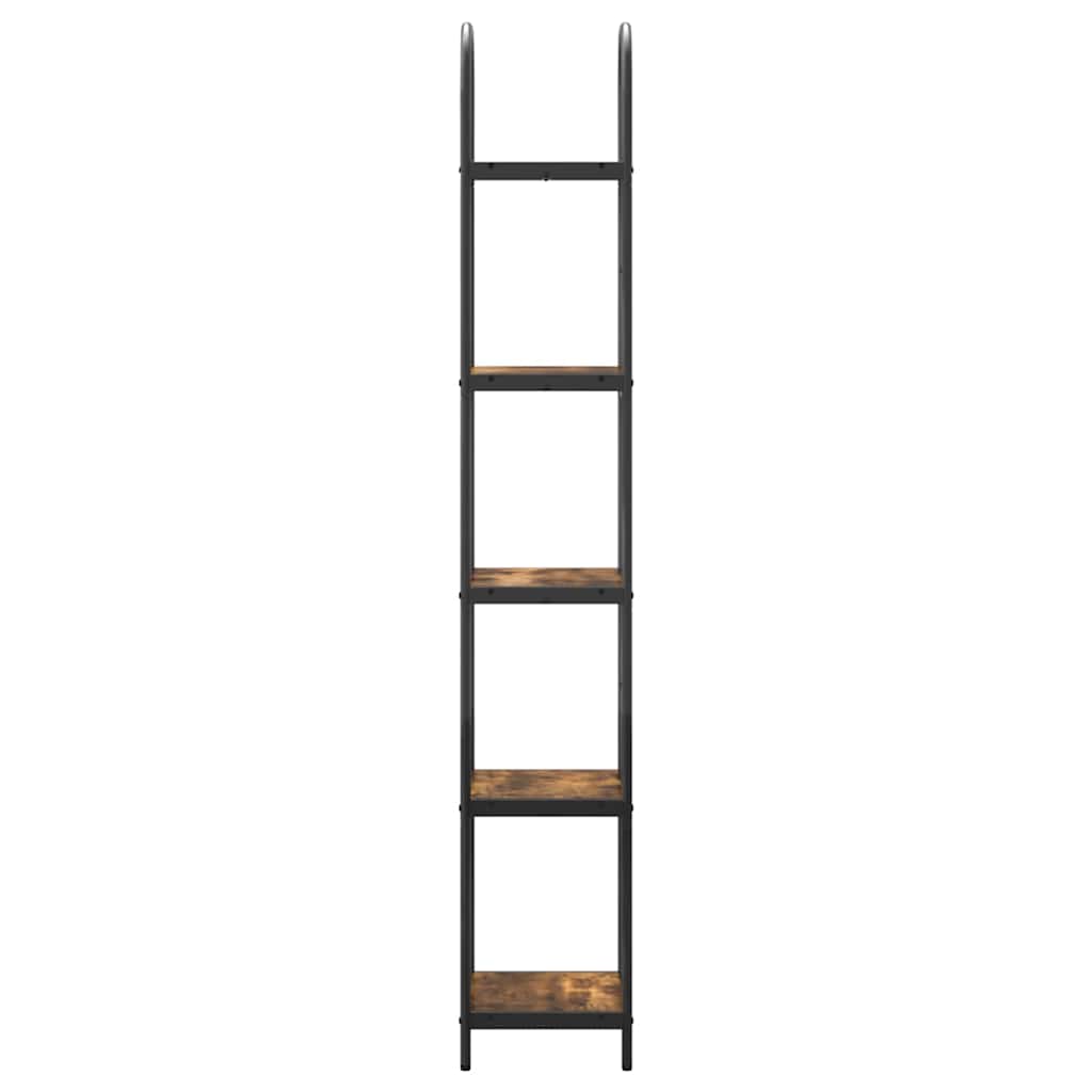 vidaXL Ράφι Βιβλίων Καπνιστή δρυς 40 x 30 x 183 εκ Επεξεργασμένο ξύλο