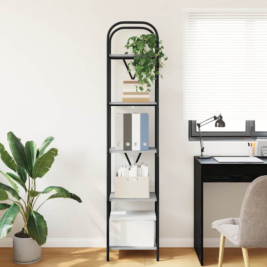 vidaXL Ράφι Βιβλίων Γκρι sonoma 40 x 30 x 183 εκ Επεξεργασμένο ξύλο