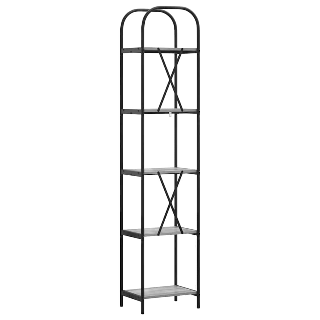 vidaXL Ράφι Βιβλίων Γκρι sonoma 40 x 30 x 183 εκ Επεξεργασμένο ξύλο