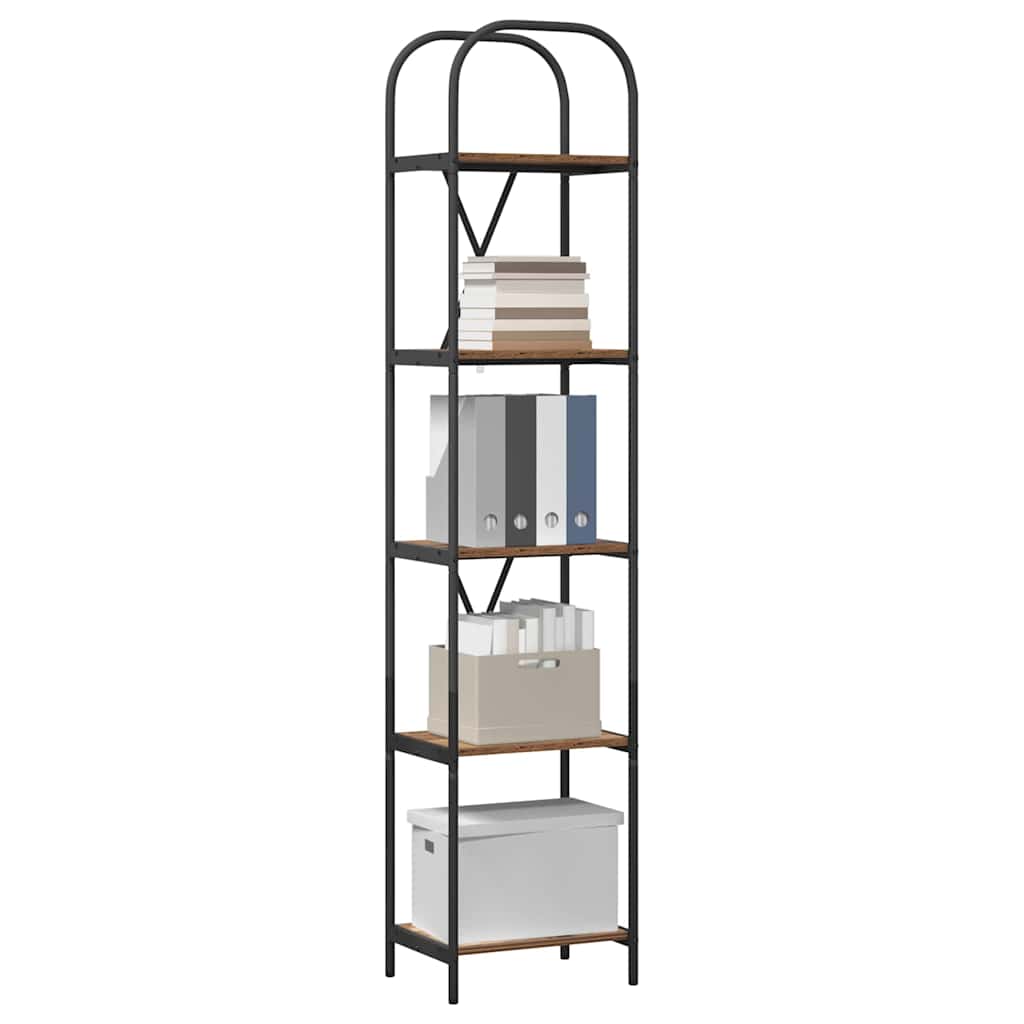 vidaXL Ράφι Βιβλίων Παλαιό ξύλο 40 x 30 x 183 εκ Επεξεργασμένο ξύλο