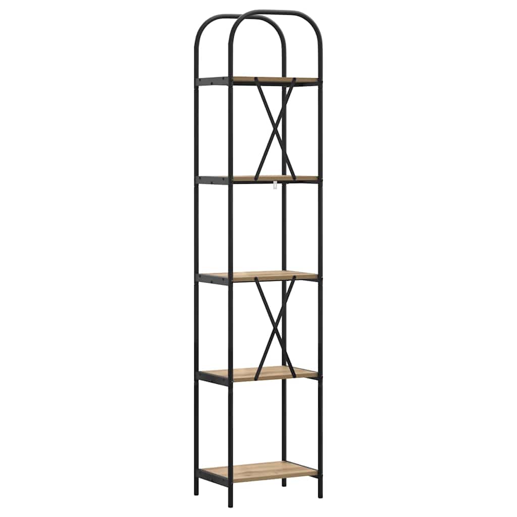 vidaXL Ράφι Βιβλίων artisan δρυς 40 x 30 x 183 εκ Επεξεργασμένο ξύλο