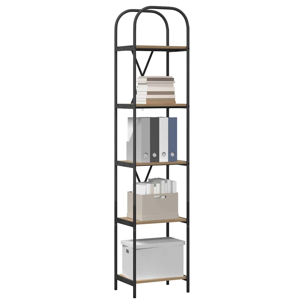 vidaXL Ράφι Βιβλίων artisan δρυς 40 x 30 x 183 εκ Επεξεργασμένο ξύλο