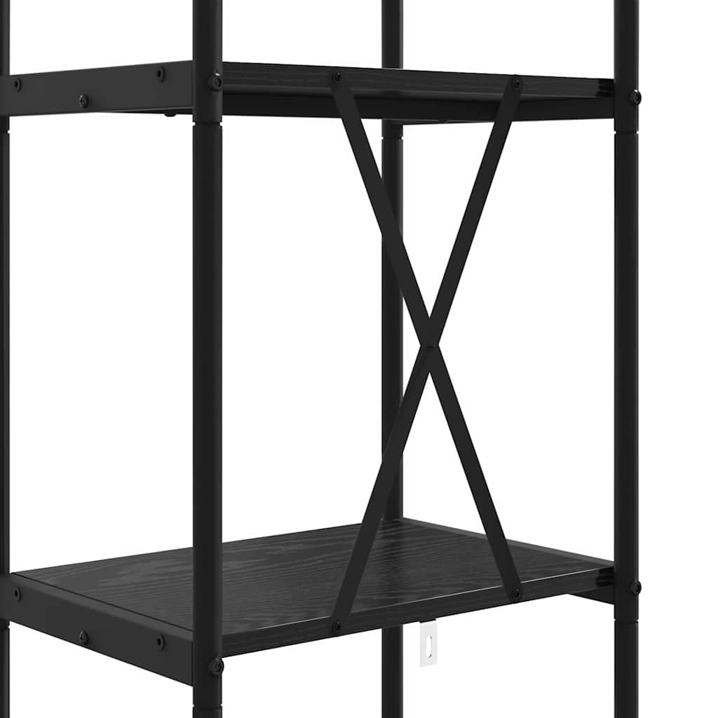 vidaXL Ράφι Βιβλίων Μαύρη Οξυά 40 x 30 x 146 εκ Επεξεργασμένο ξύλο