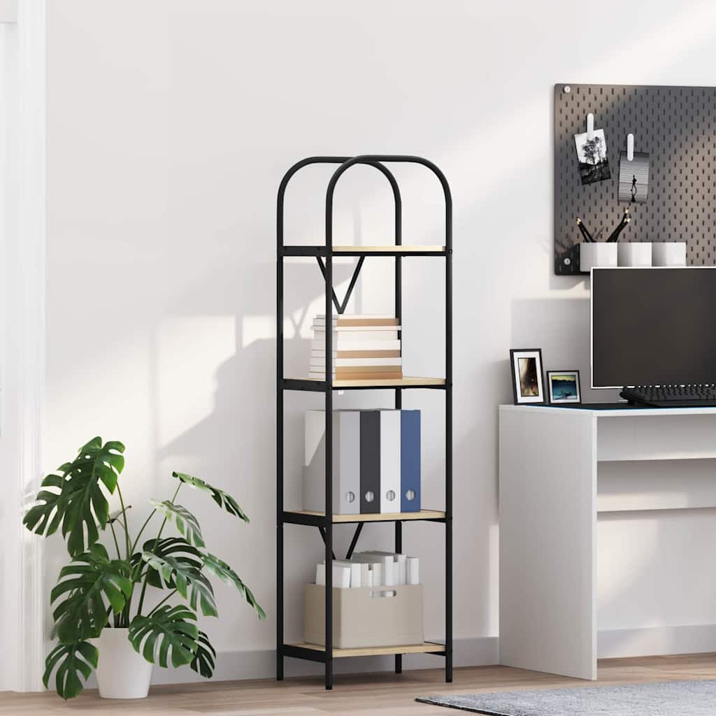 vidaXL Ράφι Βιβλίων Sonoma Δρυς 40 x 30 x 146 εκ Επεξεργασμένο ξύλο