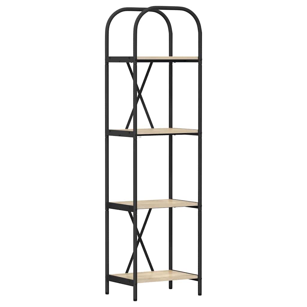 vidaXL Ράφι Βιβλίων Sonoma Δρυς 40 x 30 x 146 εκ Επεξεργασμένο ξύλο