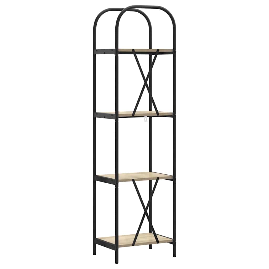 vidaXL Ράφι Βιβλίων Sonoma Δρυς 40 x 30 x 146 εκ Επεξεργασμένο ξύλο