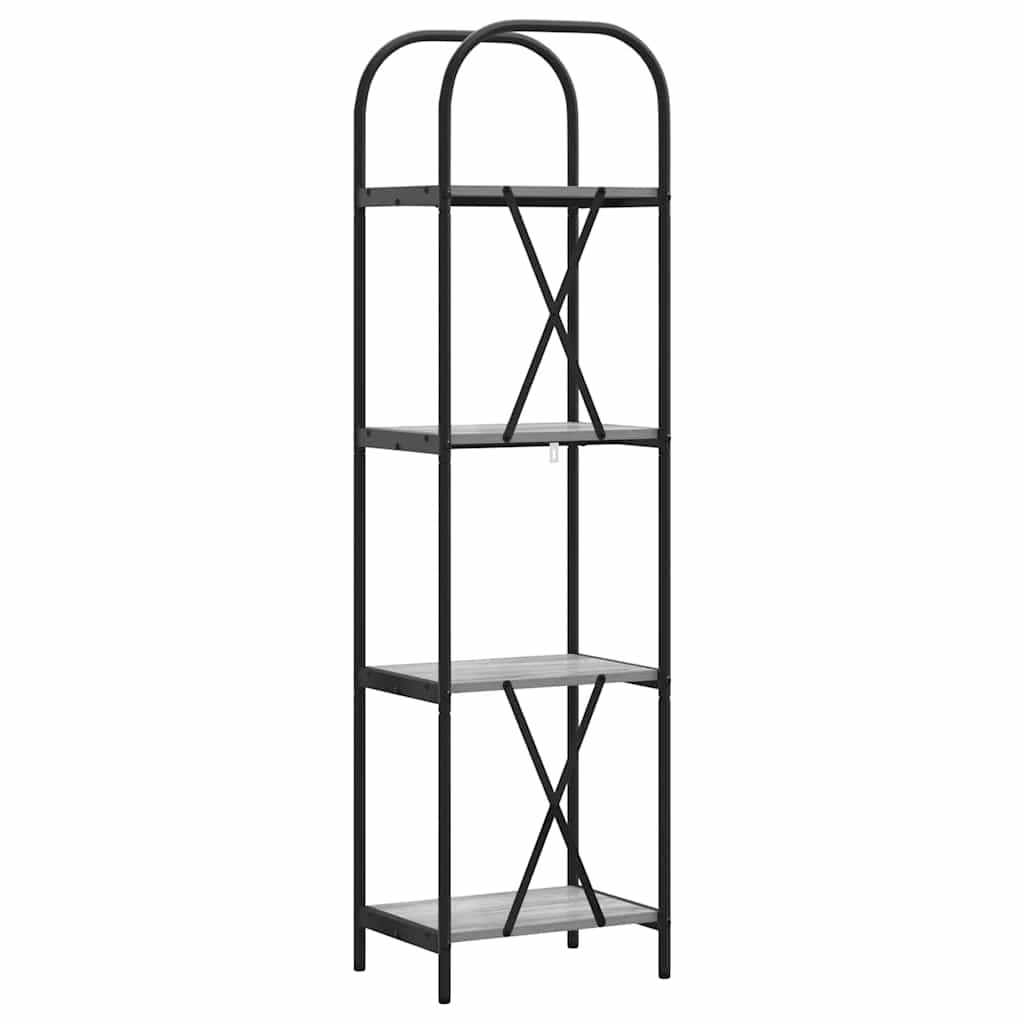 vidaXL Ράφι Βιβλίων Γκρι sonoma 40 x 30 x 146 εκ Επεξεργασμένο ξύλο