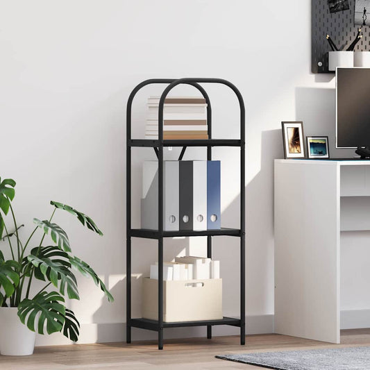 vidaXL Ράφι Βιβλίων Μαύρη Οξυά 40 x 30 x 109 εκ Επεξεργασμένο ξύλο