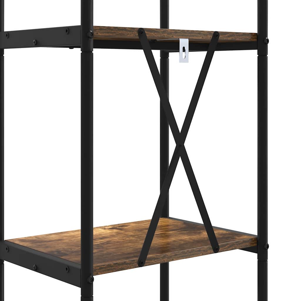 vidaXL Ράφι Βιβλίων Καπνιστή δρυς 40 x 30 x 109 εκ Επεξεργασμένο ξύλο