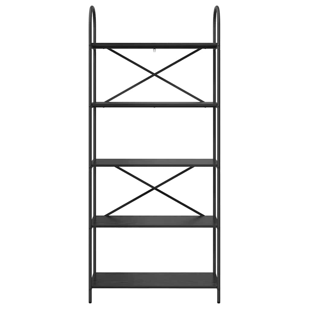 vidaXL Ράφι Βιβλίων Μαύρη δρυς 80 x 30 x 183 εκ Επεξεργασμένο ξύλο